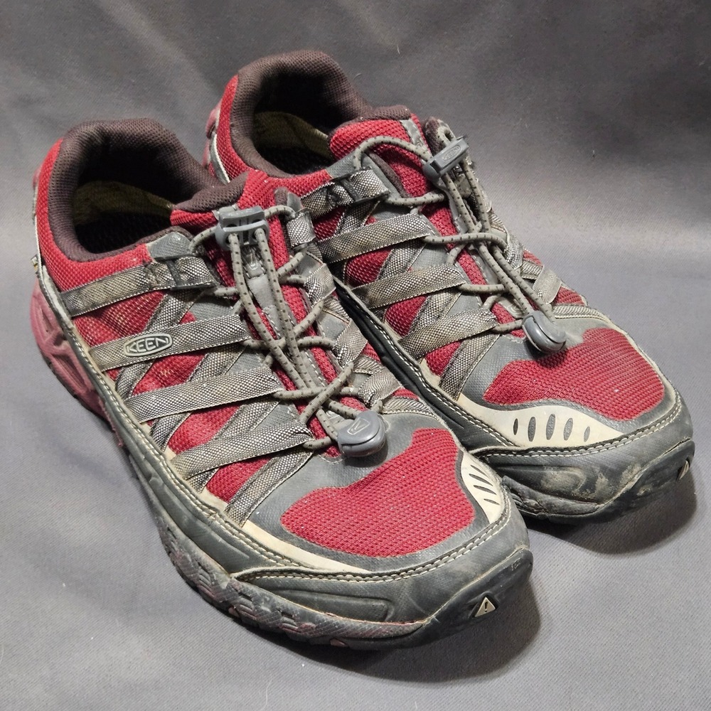 Keen Dry Waterproof Hiking Shoes‎ Womens 9 Red Grey Trail Sneakers 1015370